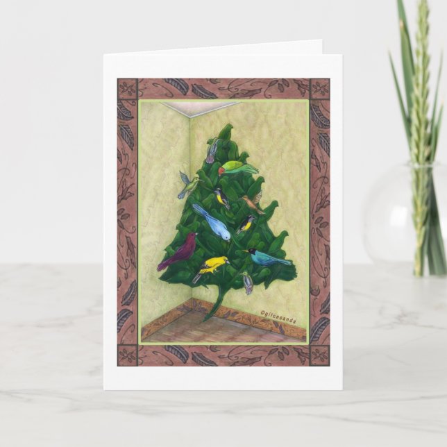 Cartes Pour Fêtes Annuelles Arbre de Noël Cocotte (Devant)