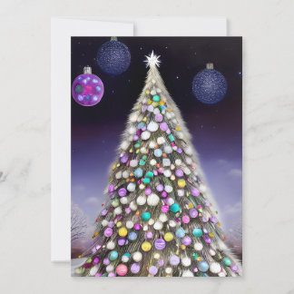 Cartes Pour Fêtes Annuelles Arbre de Noël couvert d'ornement