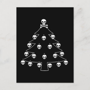 Cartes Pour Fêtes Annuelles Arbre de Noël crâne