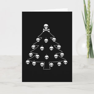 Cartes Pour Fêtes Annuelles Arbre de Noël crâne