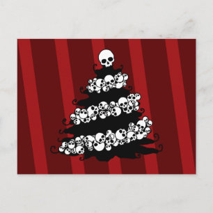 Cartes Pour Fêtes Annuelles Arbre de Noël Crâne Garland