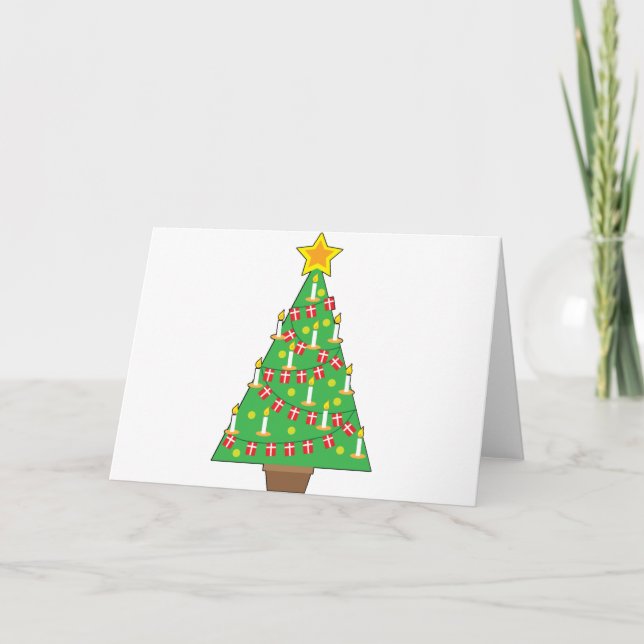 Cartes Pour Fêtes Annuelles Arbre de Noël danois (Devant)