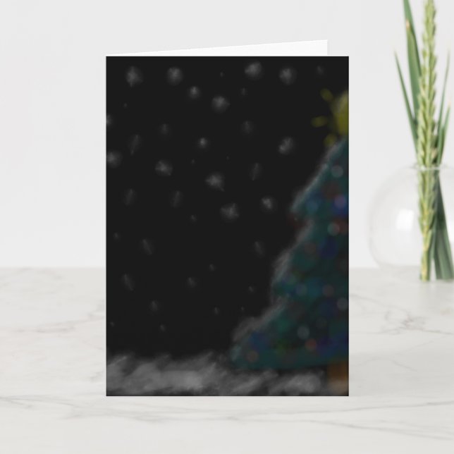 Cartes Pour Fêtes Annuelles Arbre de Noël dans la neige (Devant)