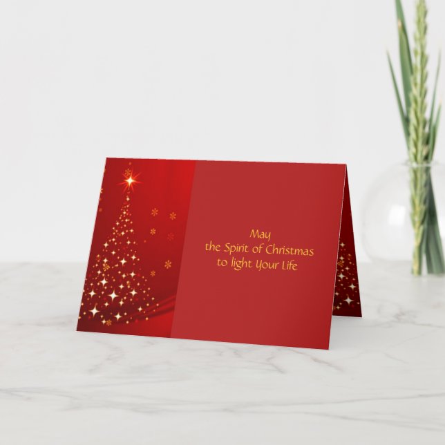 Cartes Pour Fêtes Annuelles Arbre de Noël dans le cadre photo (Devant)