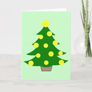 Cartes Pour Fêtes Annuelles Arbre de Noël de balle de tennis