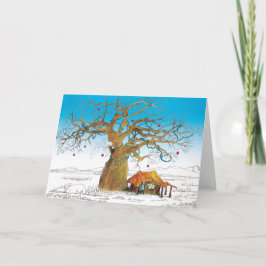 Cartes Pour Fêtes Annuelles Arbre de Noël de baobab