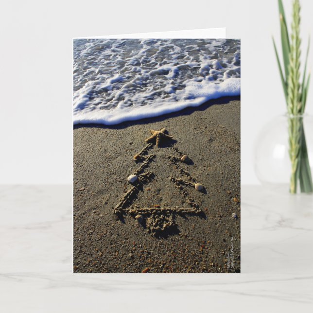 Cartes Pour Fêtes Annuelles Arbre de Noël de Beachwrite (Devant)