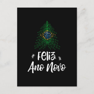 Cartes Pour Fêtes Annuelles Arbre de Noël de bonne année avec le drapeau