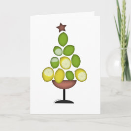 Cartes Pour Fêtes Annuelles arbre de Noël de chaux de citron avec