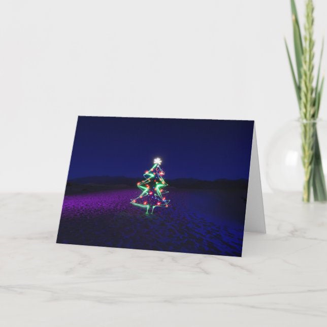 Cartes Pour Fêtes Annuelles Arbre de Noël de Death Valley (Devant)