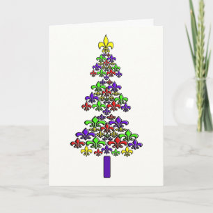 Cartes Pour Fêtes Annuelles Arbre de Noël de Fleur de Lys