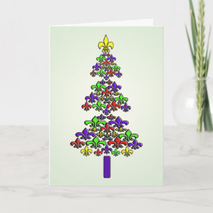 Cartes Pour Fêtes Annuelles Arbre de Noël de Fleur de Lys