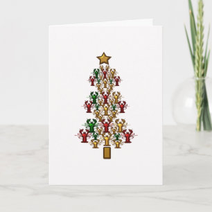 Cartes Pour Fêtes Annuelles Arbre de Noël de homard d'écrevisses