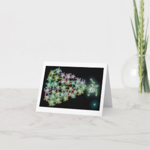Cartes Pour Fêtes Annuelles Arbre de Noël de la tortue