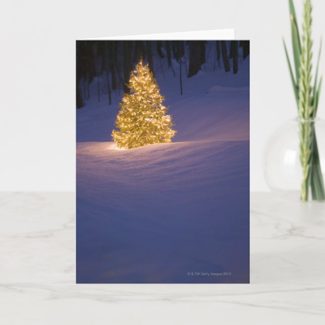 Cartes Pour Fêtes Annuelles Arbre de Noël de Lit dehors (Devant)