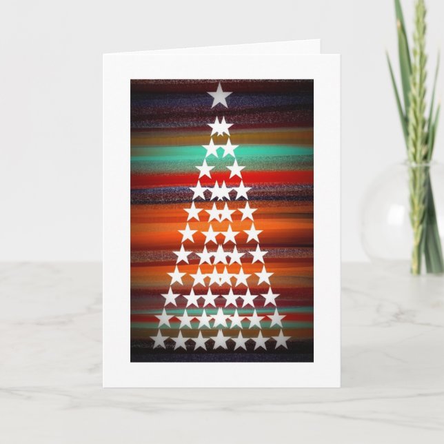 Cartes Pour Fêtes Annuelles Arbre de Noël de Navajo (Devant)