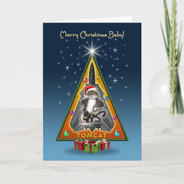 Cartes Pour Fêtes Annuelles Arbre de Noël de Tomcat (Devant)