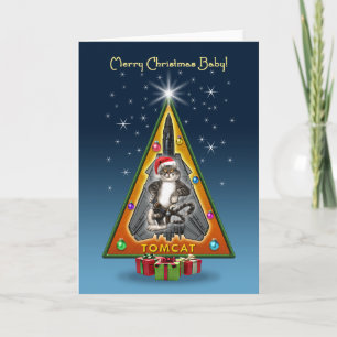 Cartes Pour Fêtes Annuelles Arbre de Noël de Tomcat