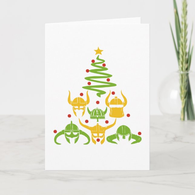 Cartes Pour Fêtes Annuelles Arbre de Noël de Viking le Valhöll (Devant)