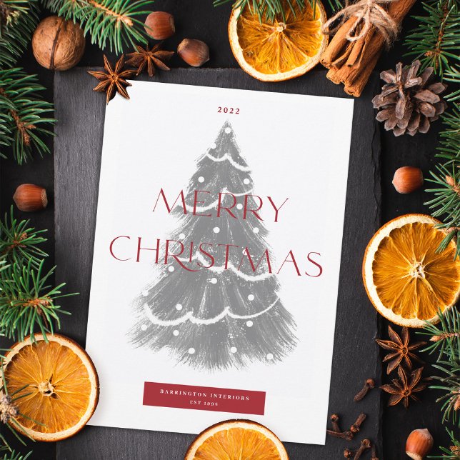 Cartes Pour Fêtes Annuelles Arbre de Noël d'entreprise Joyeux Noël (Créateur téléchargé)
