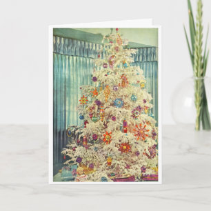 Cartes Pour Fêtes Annuelles arbre de Noël des années 1950