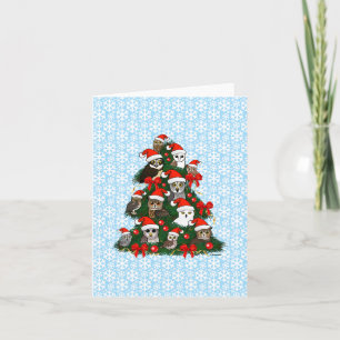 Cartes Pour Fêtes Annuelles Arbre de Noël des Chouettes