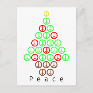 Cartes Pour Fêtes Annuelles Arbre de Noël des signes de paix