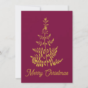 Cartes Pour Fêtes Annuelles Arbre de Noël d'or victorien