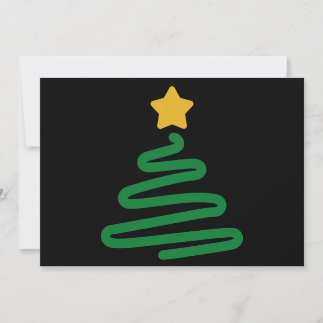 Cartes Pour Fêtes Annuelles Arbre de Noël drôle (Devant)