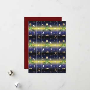 Cartes Pour Fêtes Annuelles Arbre de Noël du coureur - Filles en course