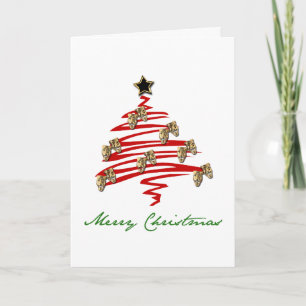 Cartes Pour Fêtes Annuelles Arbre de Noël du masque de théâtre