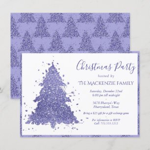 Cartes Pour Fêtes Annuelles Arbre de Noël élégant   Charming Purple Party