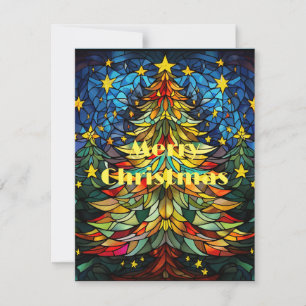 Cartes Pour Fêtes Annuelles Arbre de Noël en verre tendu
