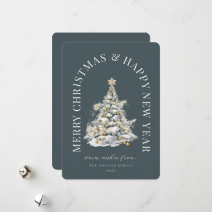 Cartes Pour Fêtes Annuelles Arbre de Noël enneigé