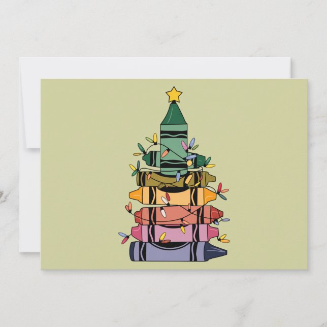 Cartes Pour Fêtes Annuelles Arbre de Noël Enseignant Vie Cadeau Enseignement (Devant)