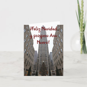 Cartes Pour Fêtes Annuelles Arbre de Noël espagnol Rockefeller Plaza