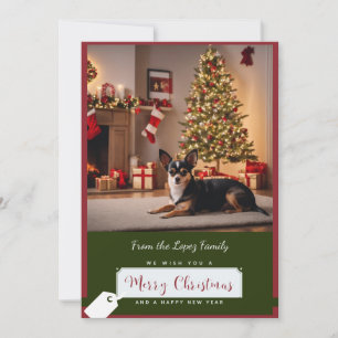 Cartes Pour Fêtes Annuelles Arbre de Noël et Chihuahua