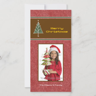 Cartes Pour Fêtes Annuelles Arbre de Noël et photo légère