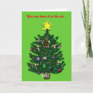 Cartes Pour Fêtes Annuelles Arbre de Noël étoile jaune Pain d'épice homme
