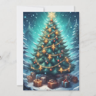 Cartes Pour Fêtes Annuelles Arbre de Noël Fantastique