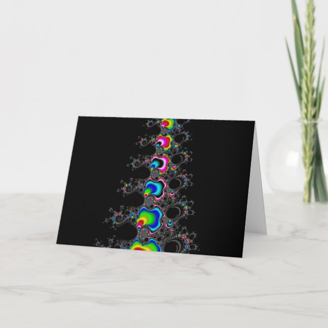 Cartes Pour Fêtes Annuelles Arbre de Noël - Fractral (Devant)