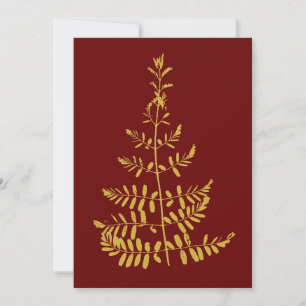 Cartes Pour Fêtes Annuelles Arbre de Noël Gold