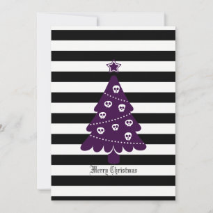 Cartes Pour Fêtes Annuelles Arbre De Noël Gothique Avec Des Rayures