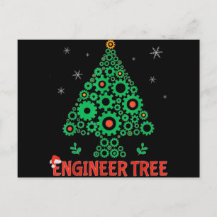 Cartes Pour Fêtes Annuelles Arbre de Noël Ingénieur Génie Mécanique