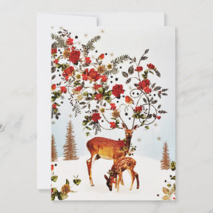 Cartes Pour Fêtes Annuelles Arbre de Noël Inséparable hiver Aquarelle