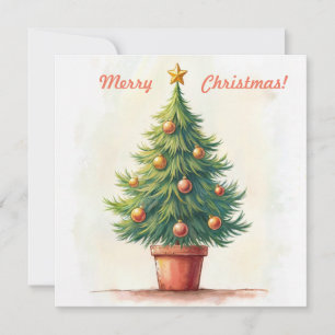 Cartes Pour Fêtes Annuelles Arbre de Noël. Joyeux Noël!