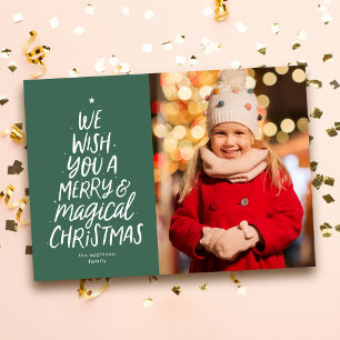 Cartes Pour Fêtes Annuelles Arbre de Noël joyeux simple photo amusante