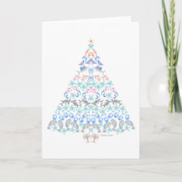 Cartes Pour Fêtes Annuelles Arbre de Noël Marine