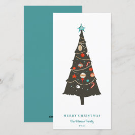 Cartes Pour Fêtes Annuelles Arbre de Noël moderne du milieu du siècle