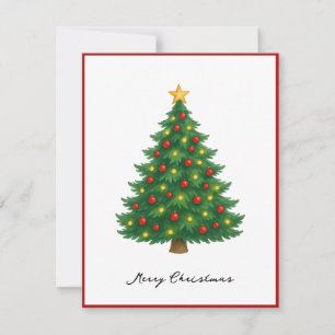 Cartes Pour Fêtes Annuelles Arbre de Noël Moderne Élégant Non Photographique